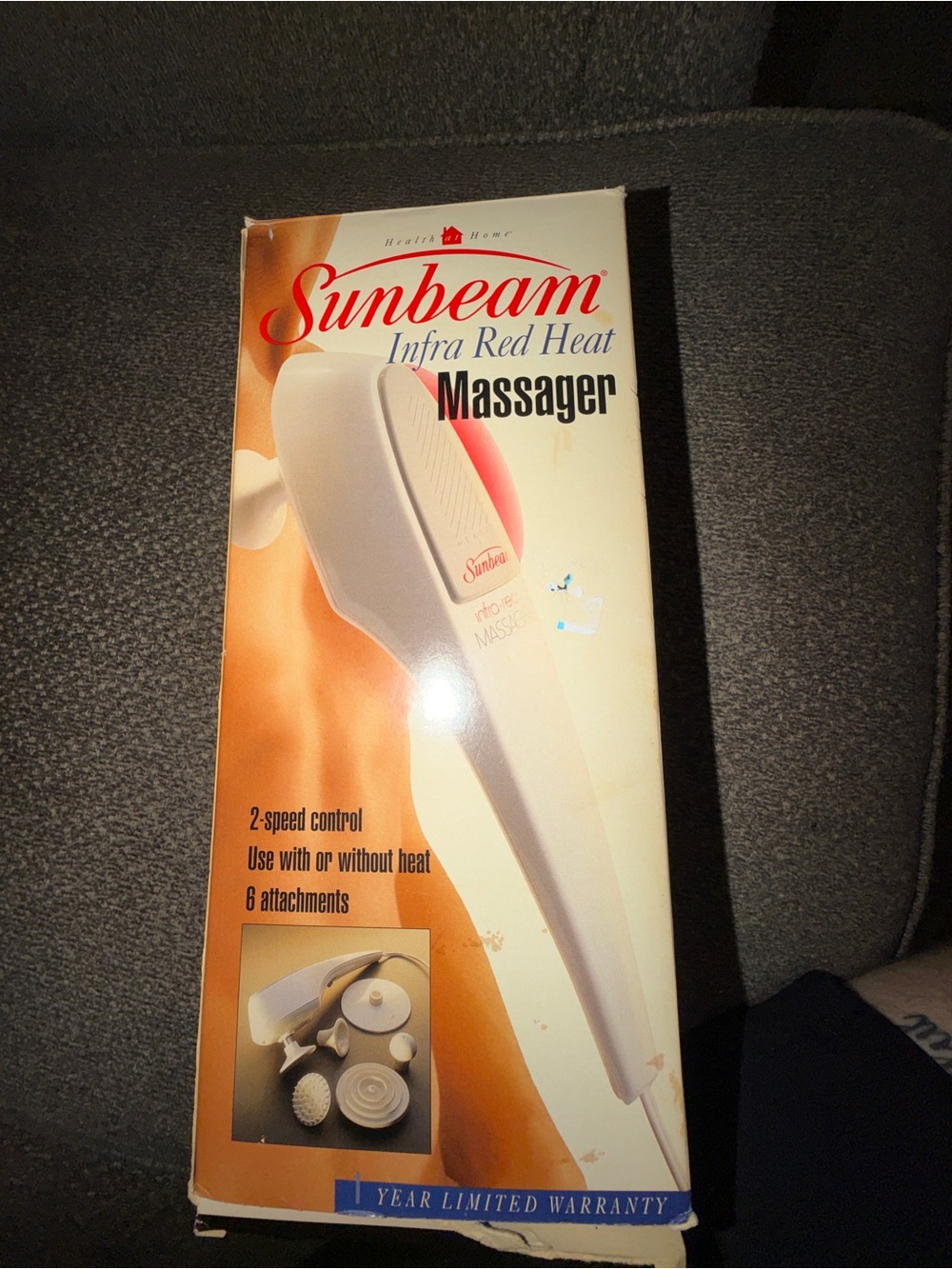 1990s Sunbeam Infra Red Heat Massager - White